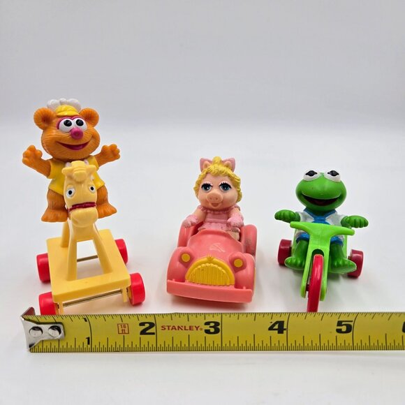 McDonald’s Muppet Babies Figures Vehicles Happy Meal 1986 Kermit Piggy Fozzie - Picture 2 of 16